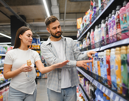 Selección y notas para estanterías de supermercados