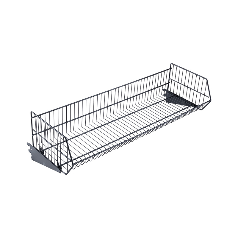 Cesta colgante para estante de supermercado — estilo estante de montaje lateral
