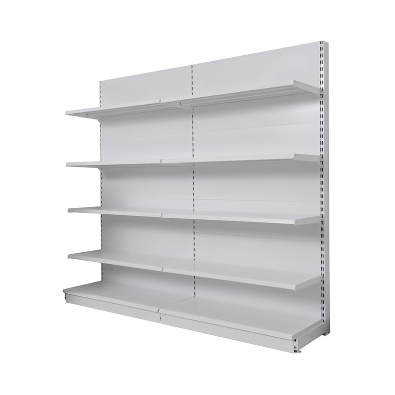Estantes estándar, blancos, de una sola cara para snacks y tiendas de conveniencia, estantes para supermercados